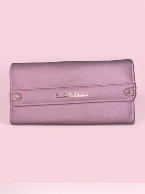Fiorelli Soft Pink Faux Pebbled Leather Clutch Wallet
